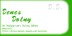 denes dolny business card