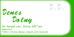 denes dolny business card